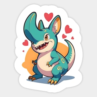 Fun Cartoon Dino 09 Sticker